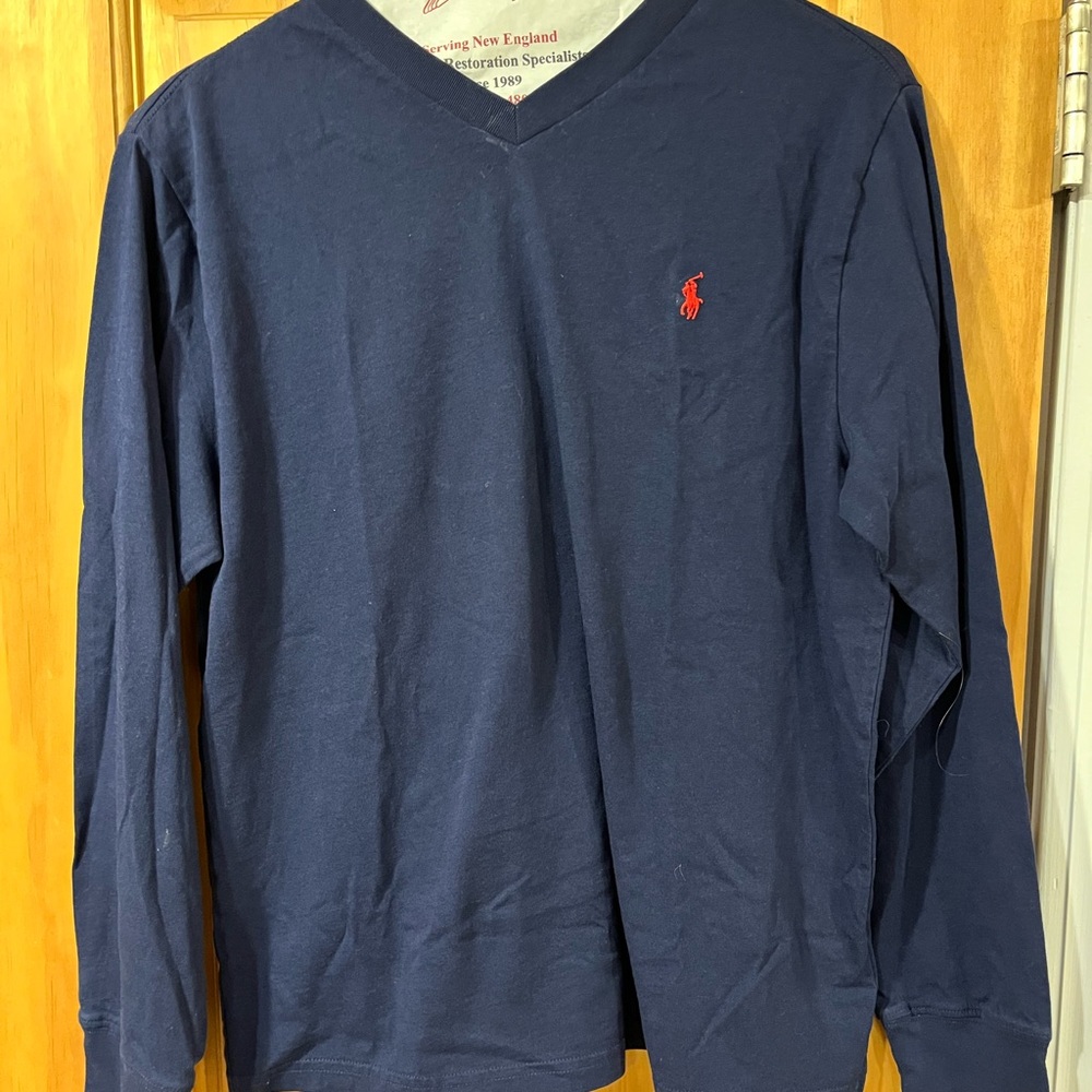 Polo Ralph Lauren boys long sleeve blue cotton shirt 14/16